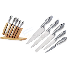 Ensemble de couteau de cuisine à poignée creuse en acier inoxydable 5 pièces (A59)